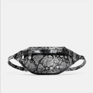 ZARA snake print clear waistband fannypack